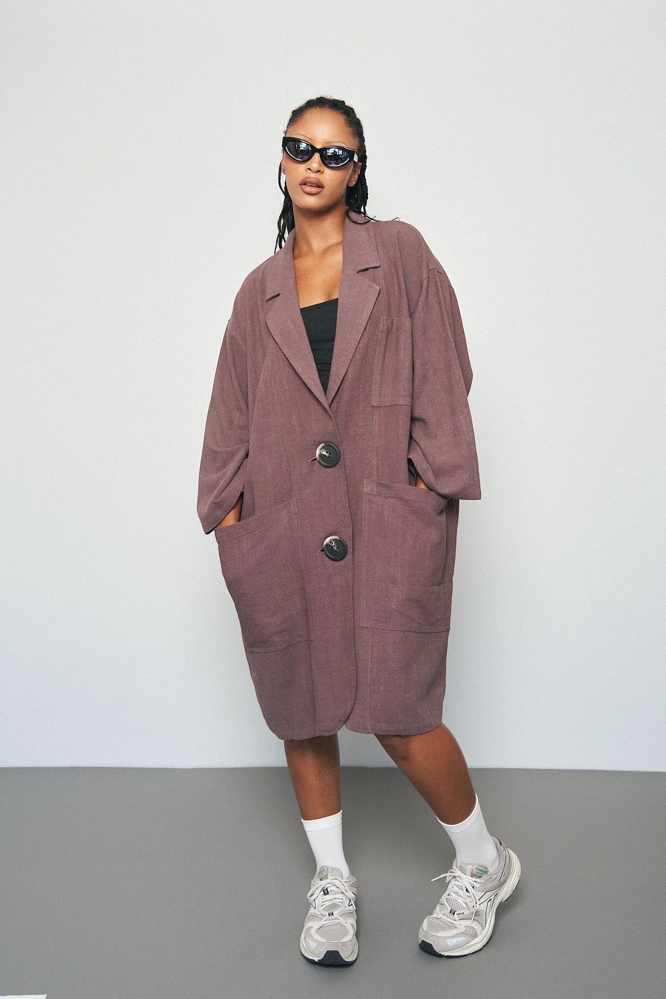 Brown Linen Klepto Jacket