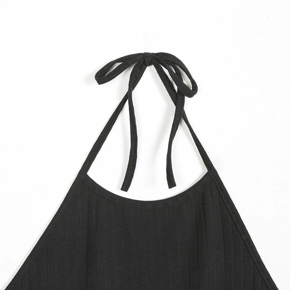 Club Backless Spaghetti Strap Summer Elastic Bodycon Party Mini Dress