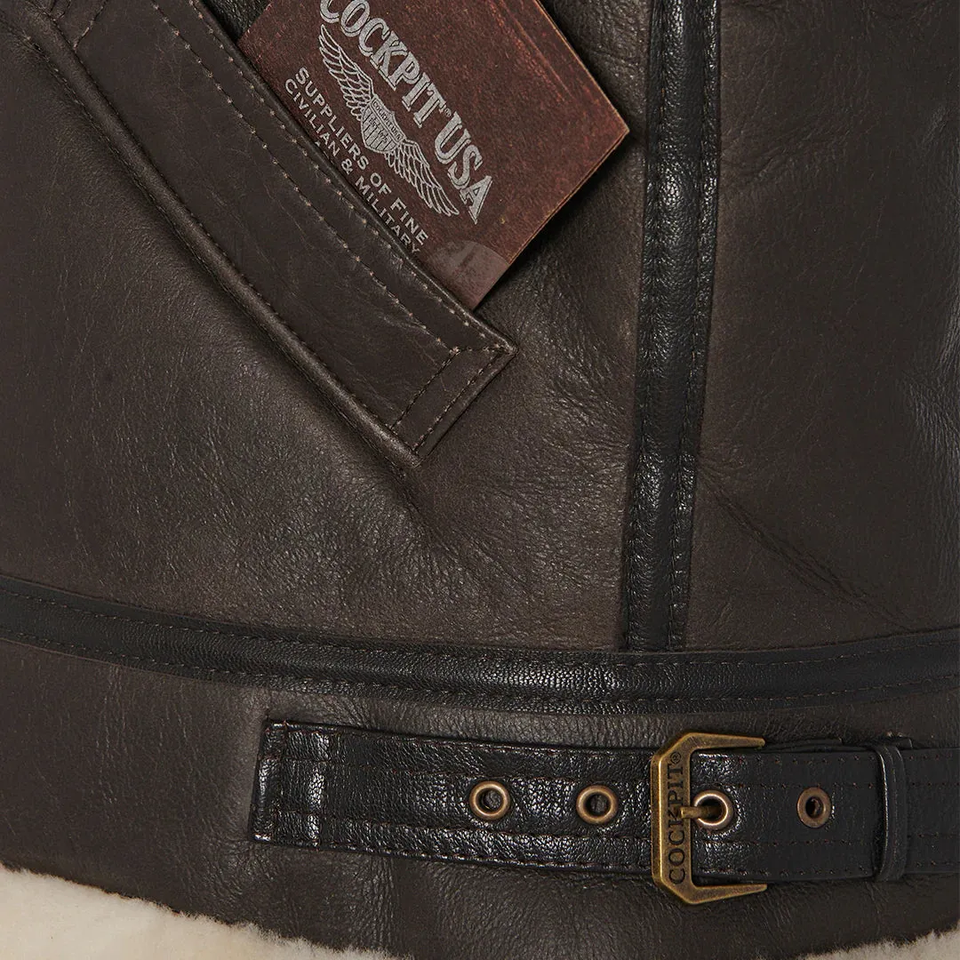 Cockpit USA Womens B-3 Sheepskin Bomber Jacket