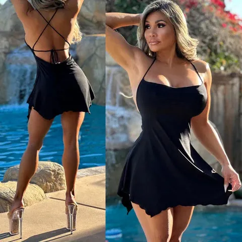 Connie's   "EXCLUSIVE"   SHORT SHORT BaByDOLL  Mini... HIGH OCTANE BLACK 🖤🖤🖤 ... Made in USA💋💋💋