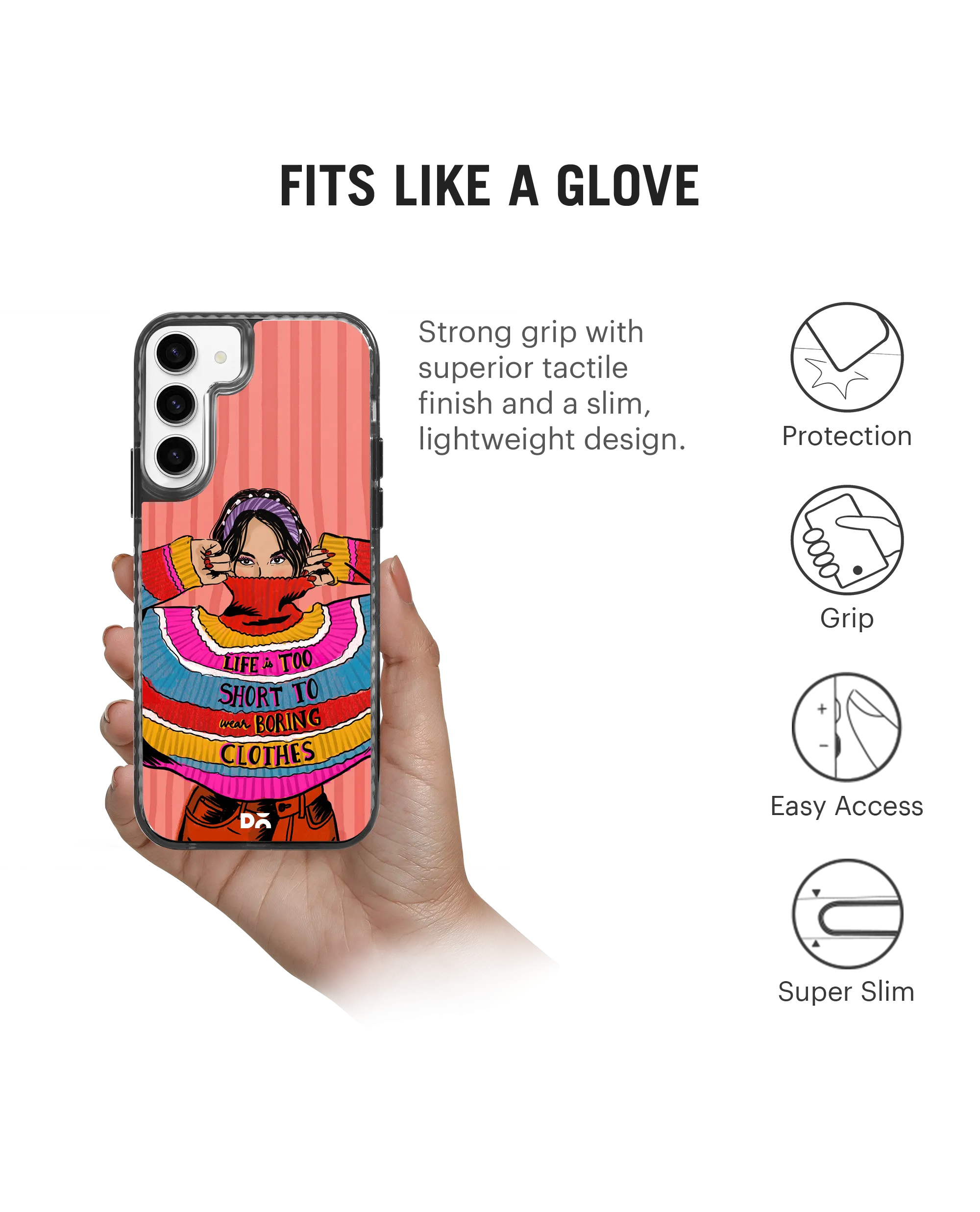 DailyObjects Colourblock Jumper Stride 2.0 Case Cover For Samsung Galaxy S23