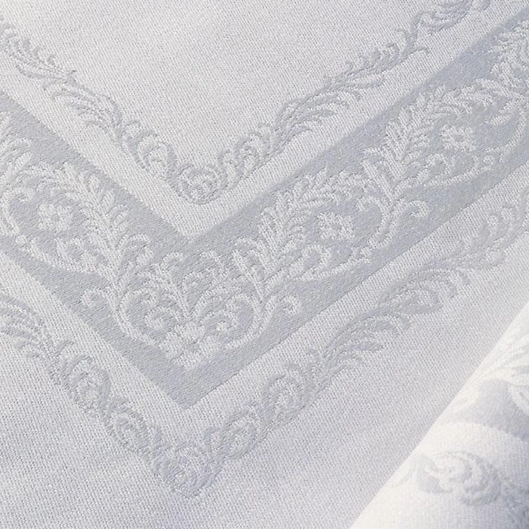 Fine Scroll Double Damask Irish Linen Tablecloth