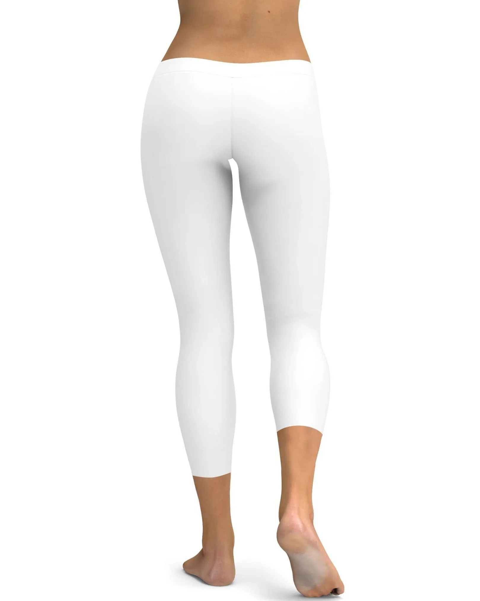 Solid White Capris