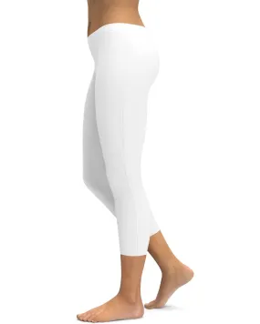 Solid White Capris