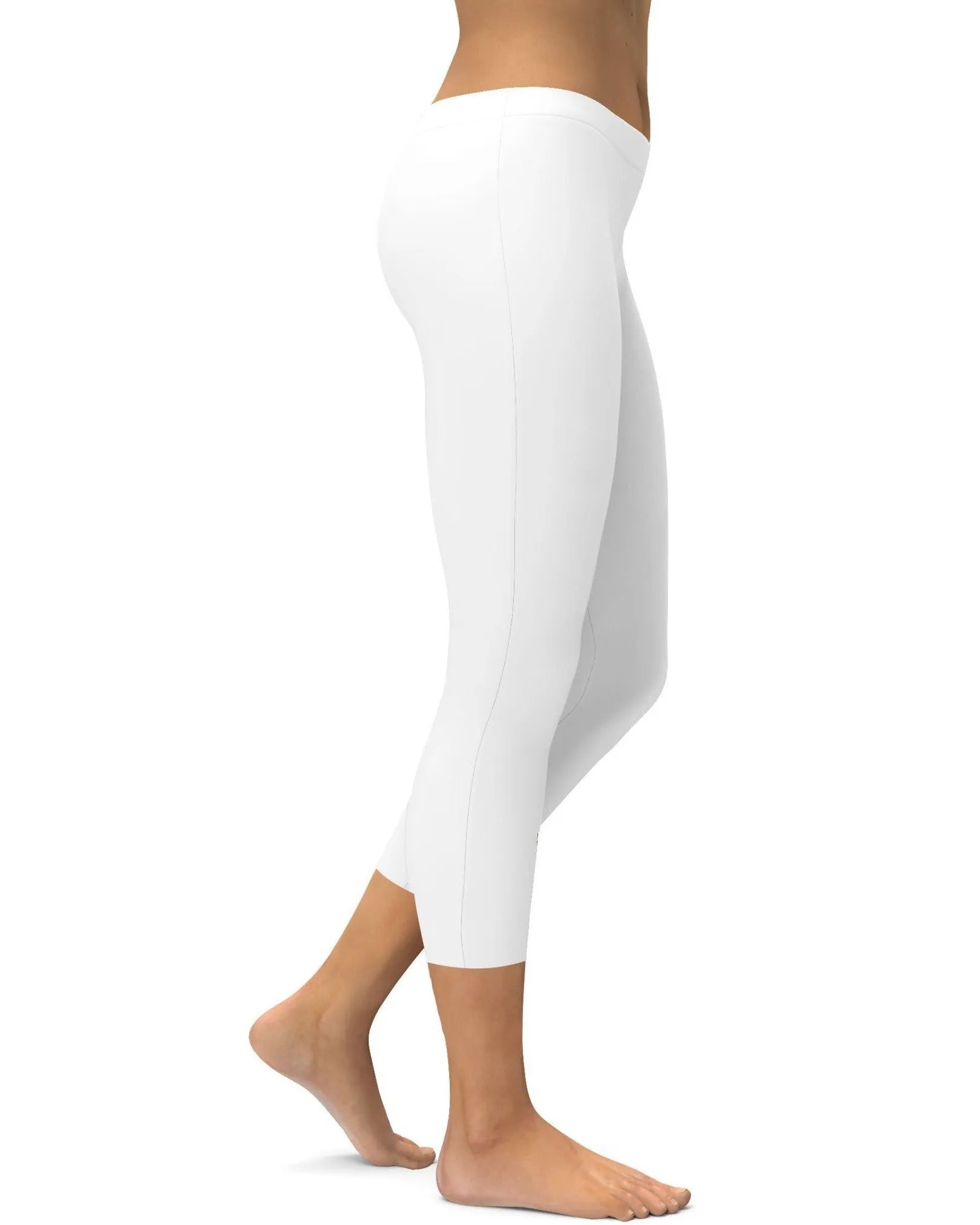Solid White Capris