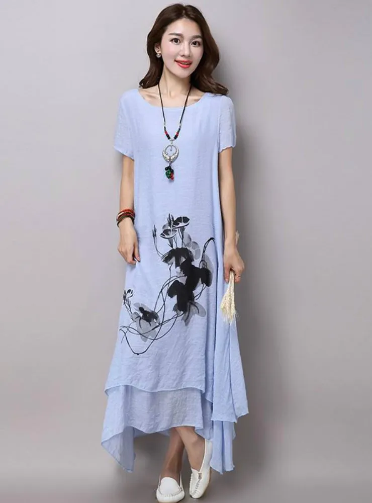TastyHottie - Print Women Casual Loose Long Summer Dress