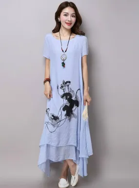 TastyHottie - Print Women Casual Loose Long Summer Dress